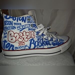 Converse Chuck Taylor All Star Hi-Top Boston Graffiti Red White Blue